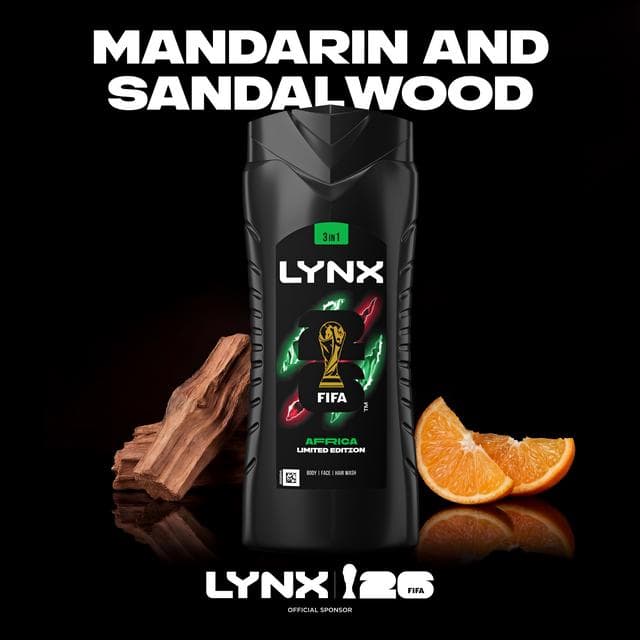 Lynx 500ml Africa 3 in 1 Body Wash Shower Gel for Men - gallery image 3