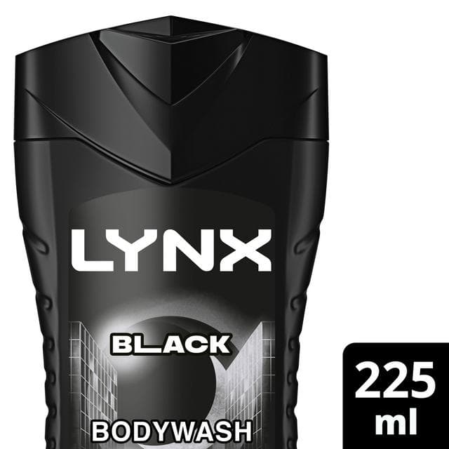 Lynx Black Shower Gel Body Wash for Men 225ml - gallery image 1