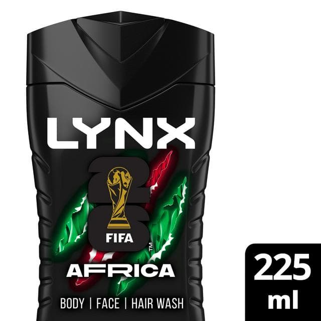 Lynx Africa Shower Gel Body Wash for Men 225ml - gallery image 1