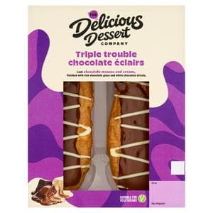 The Delicious Dessert Company Triple Chocolate Eclairs 2x78g