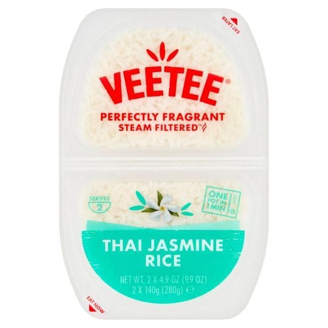 Veetee Heat& Eat Thai Jasmine Rice Pots 280g - gallery image 1