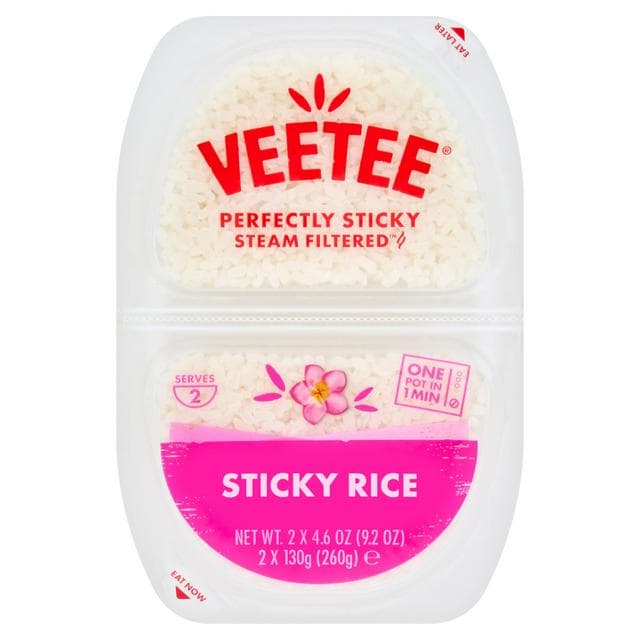 Veetee Heat&eat Sticky Rice Pots x2 260g - gallery image 1