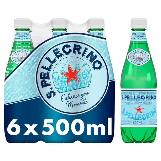 San Pellegrino Sparkling Natural Mineral Water 6x500ml - gallery image 1