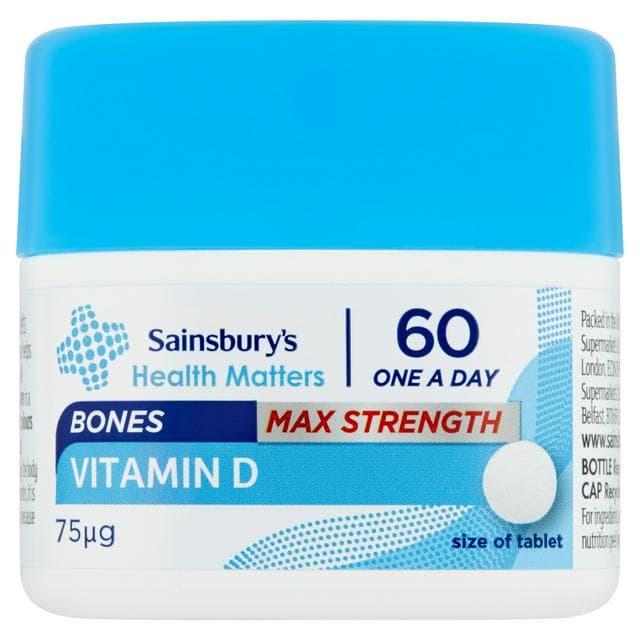 Sainsbury's Max Strength Vitamin D 75ugx60 - gallery image 1