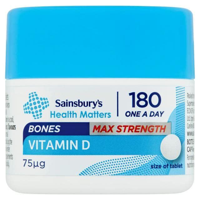 Sainsbury's Max Strength Vitamin D 75ugx180 - gallery image 1