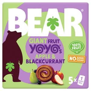 BEAR Giant Fruit Yoyos Apple & Blackcurrant Multipack 5x20g