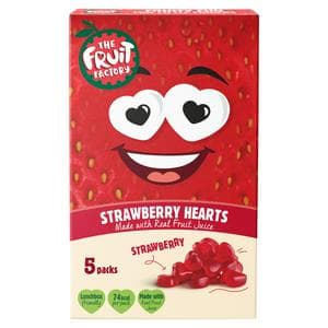 The Fruit Factory Strawberry Fruit Hearts 5x20g