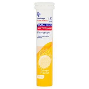 Sainsbury's Multivitamin Effervescent Orange Flavour 20 One a Day