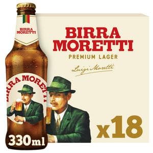 Birra Moretti Lager Beer Bottle 18x330ml