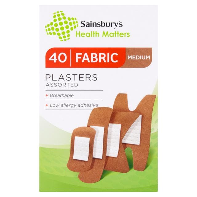 Sainsbury's Fabric Medium Plasters Assorted x40 - gallery image 1
