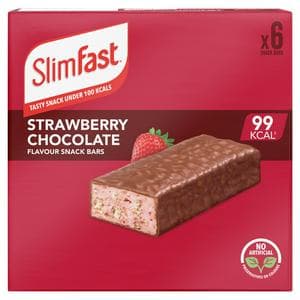 SlimFast Snack Bars Chocolate Strawberry Flavour bars x6 25g