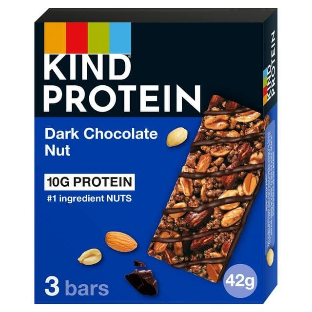 Kind Protein Dark Chocolate Nut Snack Bars Multipack 3x42g - gallery image 1