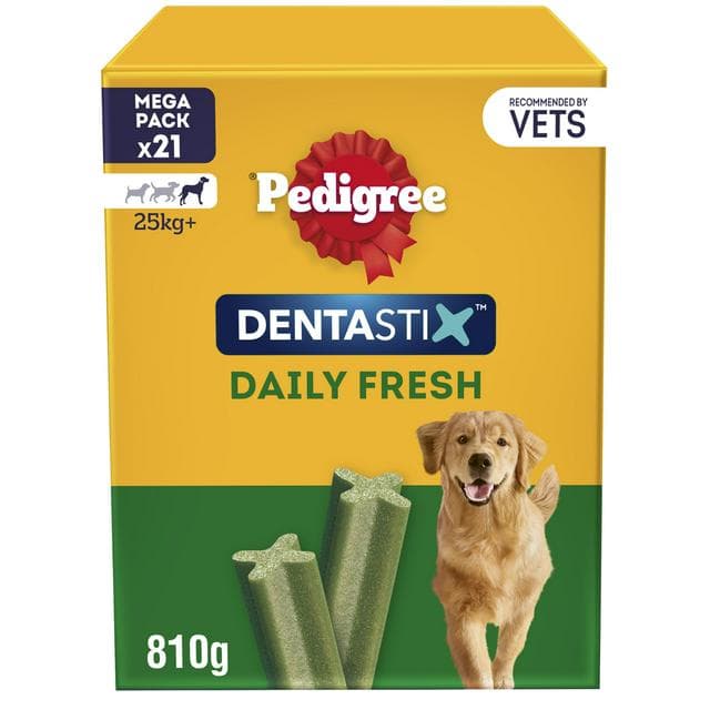 Pedigree Dentastix Fresh Adult Large Dog Treats Dental Sticks x21 810g - gallery image 1