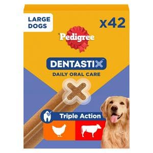 Pedigree Dentastix Daily Adult Large Dog Treats Dental Sticks x42 1.62kg
