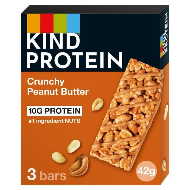 KIND Protein Crunchy Peanut Butter Snack Bars 3x42g - gallery image 1