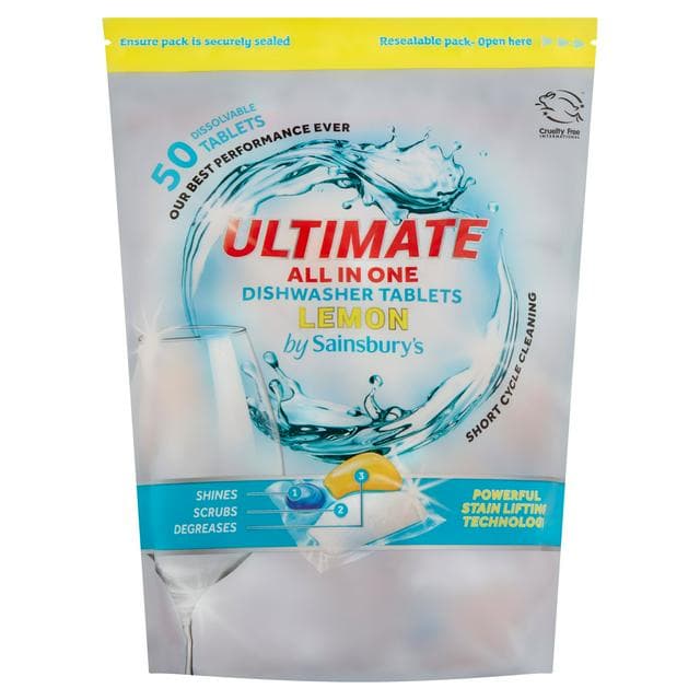 Sainsbury's Advanced Dishwasher Ultimate Lemon 50 Washes 625g - gallery image 1