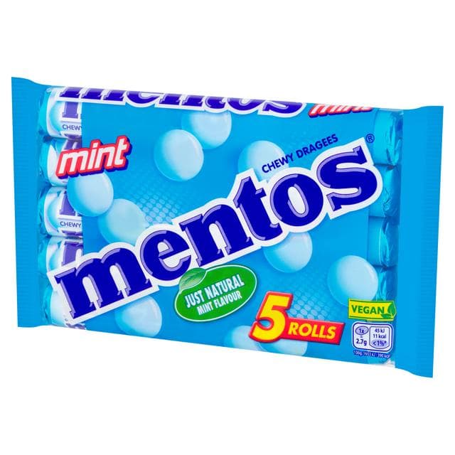 Mentos Chewy Dragees Mint Rolls 5x38g - gallery image 6