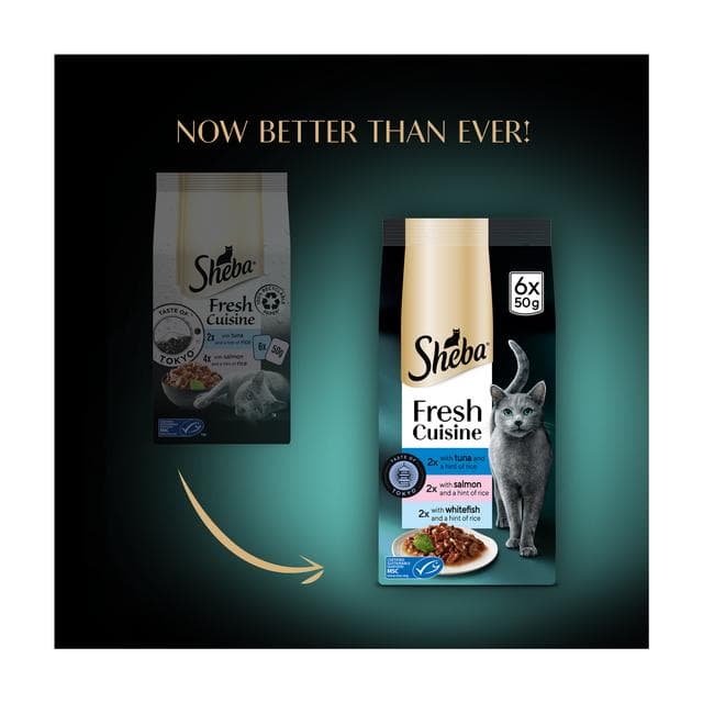 Sheba Fresh Cuisine Taste of Tokyo in Gravy Wet Cat Food Pouches 6 x 50g - gallery image 6