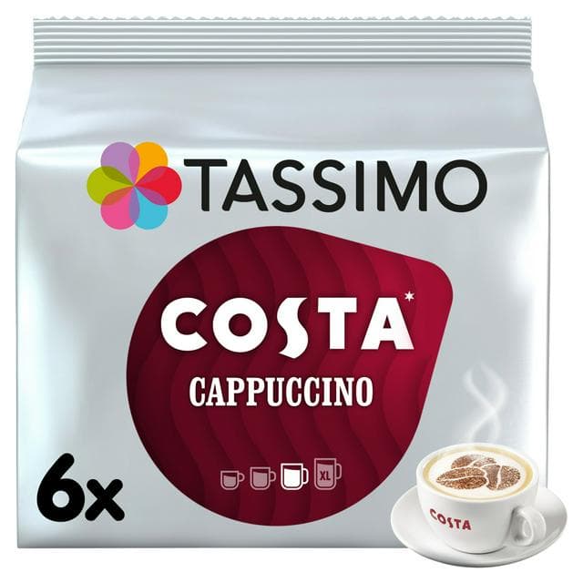Tassimo Costa Cappuccino Coffee Pods x6 - gallery image 1