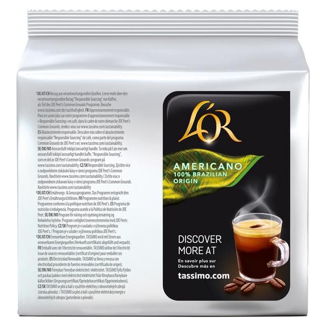 Tassimo L'OR Americano Classique Coffee Pods x14 - gallery image 4