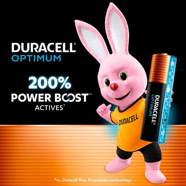 Duracell Pack of 4 Optimum AAA Batteries - gallery image 2