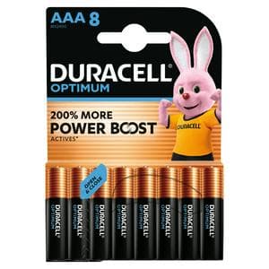 Duracell Optimum AAA Batteries, pack of 8