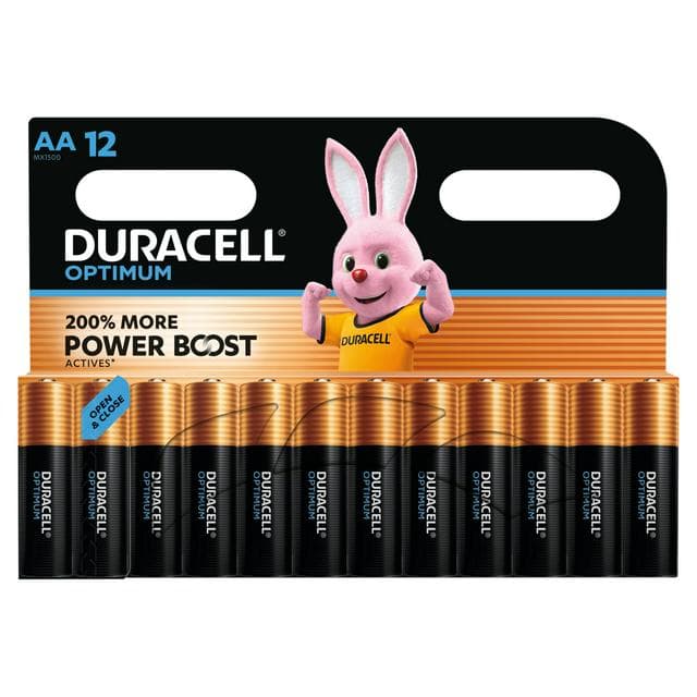 Duracell Optimum AA Batteries, pack of 12 - gallery image 1
