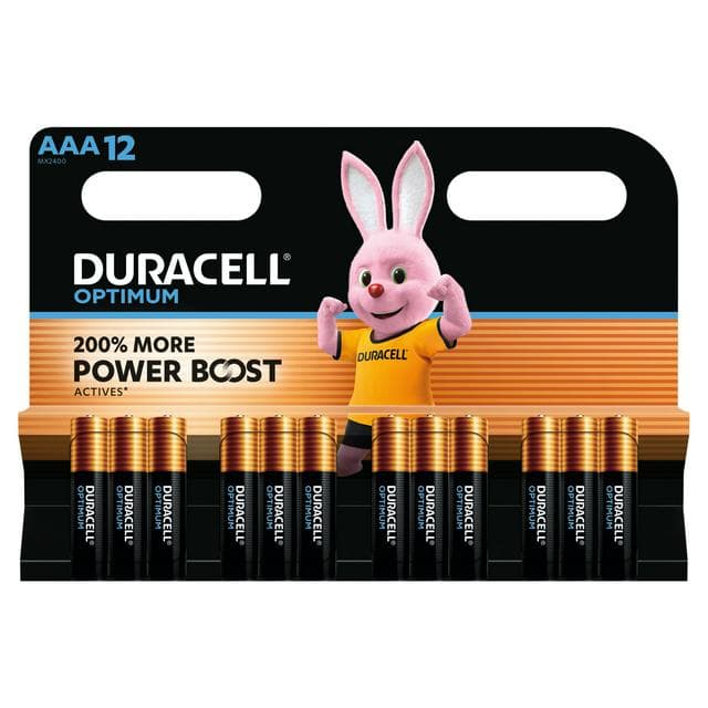 Duracell Optimum AAA Batteries, pack of 12 - gallery image 1
