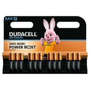 Duracell Optimum AAA Batteries, pack of 12