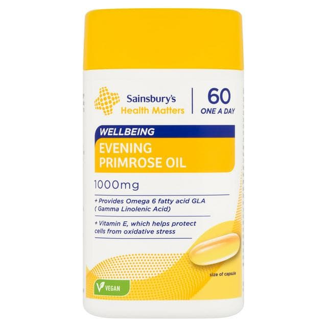 Sainsbury's Evening Primrose Oil 1000mgx60 - gallery image 1