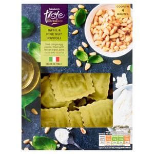 Sainsbury's Basil & Pine Nuts Ravioli, Taste the Difference 250g