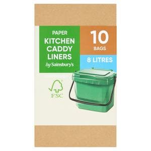 Sainsbury's Paper Kitchen Caddy Liners Bags x10