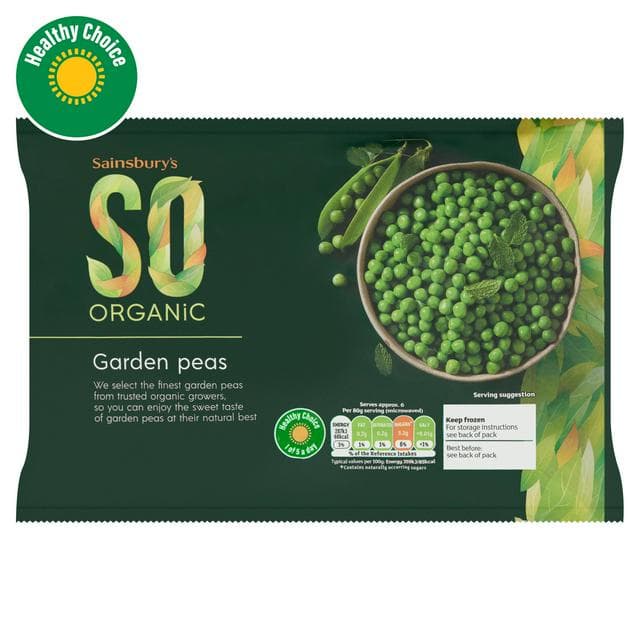 Sainsbury's So Organic Garden Peas 500g - gallery image 1