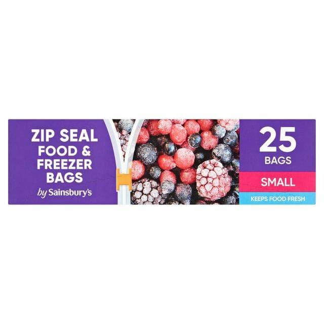 Sainsbury's Zip Seal Food & Freezer Bags Small x25 - gallery image 1