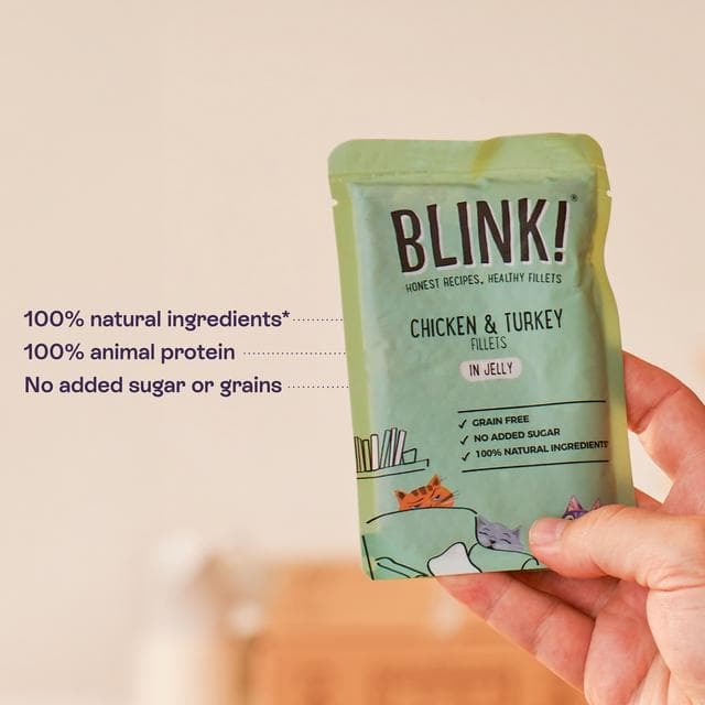 Blink! Chicken Pouch Selection in Jelly Wet Cat Food 8 x 85g - gallery image 2