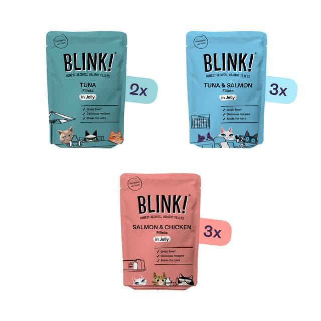 Blink! Fish Pouch Selection in Jelly Wet Cat Food 8 x 85g - gallery image 4
