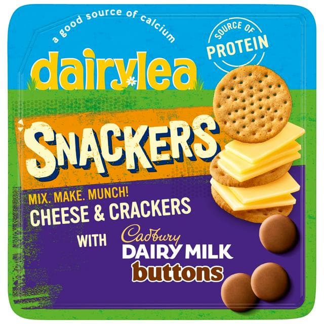 Dairylea Snackers 64.2g Cheese & Crackers with Cadbury Dairy Milk Buttons - gallery image 1