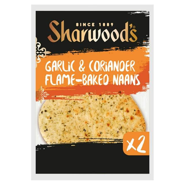 Sharwood's Garlic & Coriander Naan Breads x2 - gallery image 1