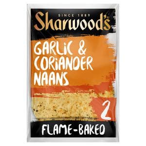 Sharwood's Garlic & Coriander Naan Breads x2