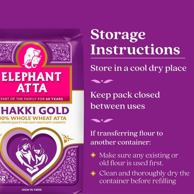 Elephant Atta 10kg Chakki Gold Whole Wheat Chapatti Flour - gallery image 4
