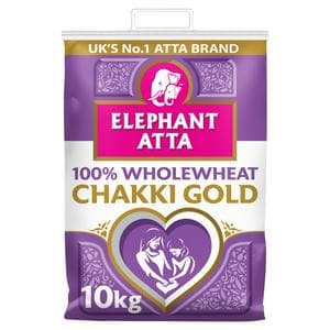 Elephant Atta 10kg Chakki Gold Whole Wheat Chapatti Flour