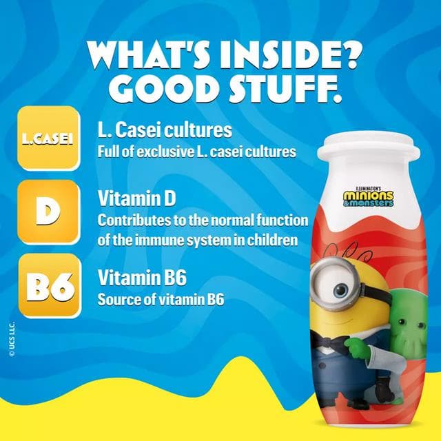Actimel Kids Strawberry Banana Yoghurt Drink 4x100g - gallery image 3