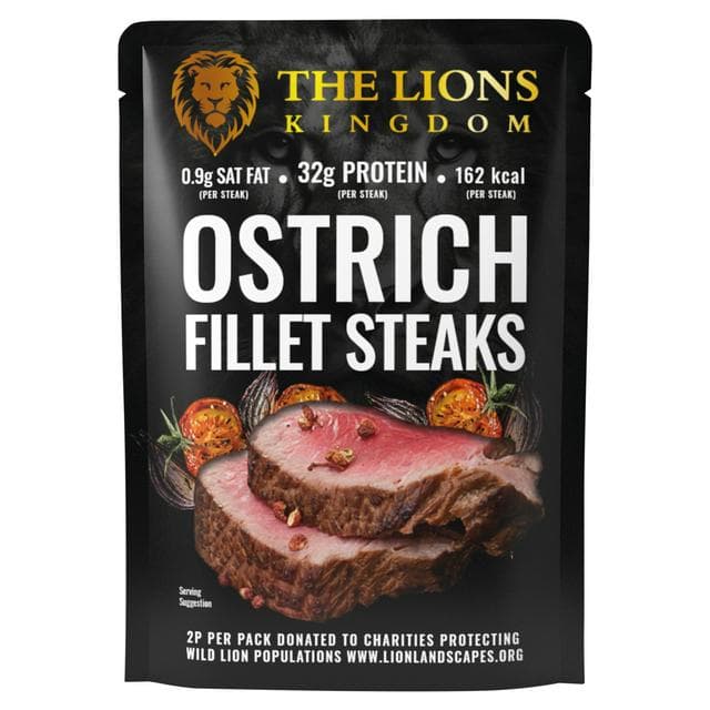 The Lions Kingdom Ostrich Fillet Steak x2 250g - gallery image 1