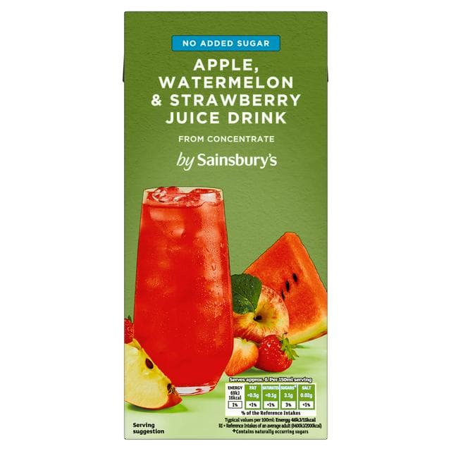 Sainsbury's Apple Watermelon & Strawberry Juice Drink 1L - gallery image 1