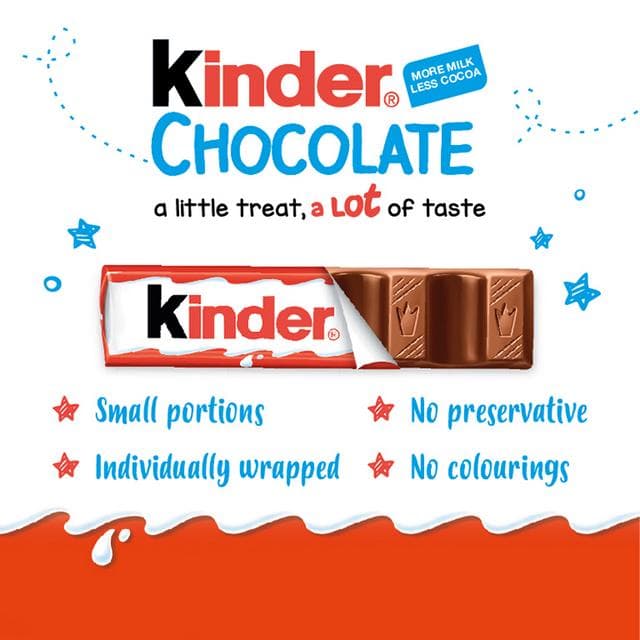 Kinder Medium Chocolate Multipack Bars 2x21g - gallery image 6