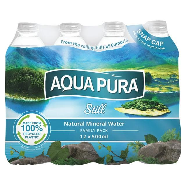 Aqua Pura Still Natural Mineral Water 12x500ml - gallery image 1