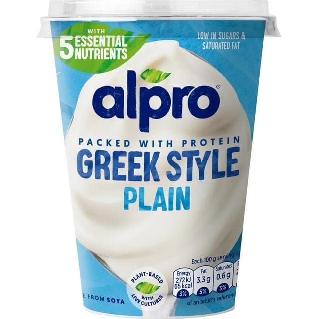 Alpro Greek Style Plain Dairy Free Yoghurt Alternative 400g - gallery image 1