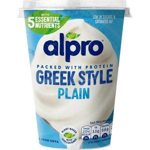 Alpro Greek Style Plain Dairy Free Yoghurt Alternative 400g