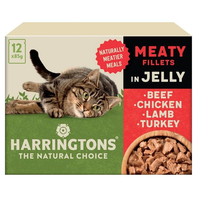 Harringtons Wet Cat Food Pouches Meat in Jelly 12 x 85g - gallery image 1
