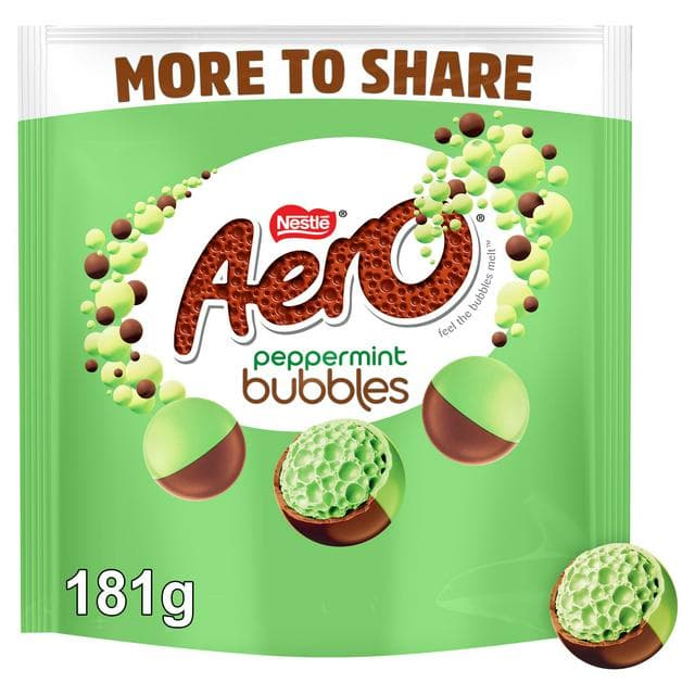 Aero Bubbles Peppermint Mint Chocolate Sharing Bag 181g - gallery image 1